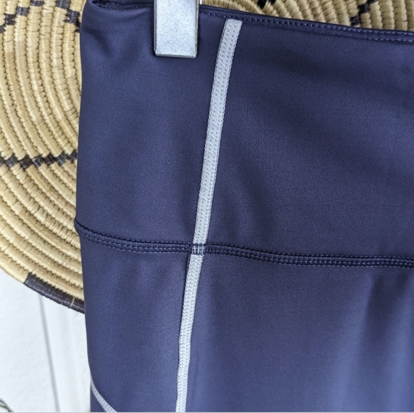 Free People Medium FP Movement You're A Peach Leggings Blue Stretchy Athletic - Picture 12 of 15